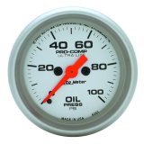 Autometer Ultra-Lite 52mm 0-100 PSI Full Sweep Electronic Oil Pressure Gauge thumbnail 4