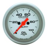 Autometer Ultra-Lite 52mm 0-100 PSI Full Sweep Electronic Oil Pressure Gauge thumbnail 5