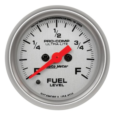 Autometer Ultra-Lite 52mm 0-280 ohm Adj Full Sweep Electronic Fuel Level Programmable Empty-Full Ga thumbnail 2