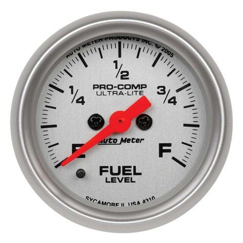 Autometer Ultra-Lite 52mm 0-280 ohm Adj Full Sweep Electronic Fuel Level Programmable Empty-Full Ga thumbnail 8