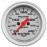 Autometer Ultra-Lite 52mm 100-260 degree F Full Sweep Electronic Water Temperature Gauge thumbnail 1