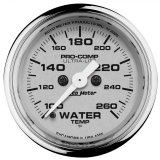 Autometer Ultra-Lite 52mm 100-260 degree F Full Sweep Electronic Water Temperature Gauge thumbnail 2