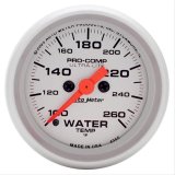 Autometer Ultra-Lite 52mm 100-260 degree F Full Sweep Electronic Water Temperature Gauge thumbnail 5
