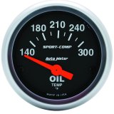Autometer Sport-Comp 52mm 140-300 Deg F Electronic Oil Temp Gauge thumbnail 3
