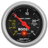 Autometer Sport-Comp 52mm 30 PSI Electronic Peak Memory/Warning Boost Gauge thumbnail 1