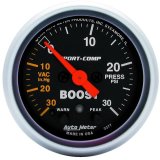 Autometer Sport-Comp 52mm 30 PSI Electronic Peak Memory/Warning Boost Gauge thumbnail 3
