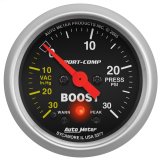 Autometer Sport-Comp 52mm 30 PSI Electronic Peak Memory/Warning Boost Gauge thumbnail 4