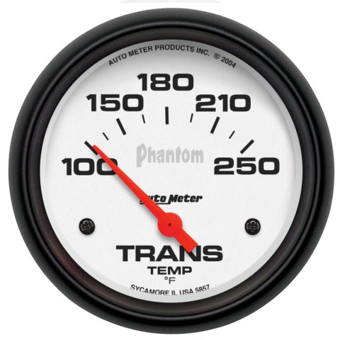 Autometer Phantom 2-5/8in 100-250 Degree F Electric Transmission Temp Gauge thumbnail 2
