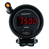 Autometer Quick-Lite Digital 10K RPM Pedestal Mount 3 3/4in Tachometer Black Dial w/ Red LED thumbnail 4