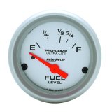 Autometer Ultra-Lite 52mm 16 OHMS Empty/158 OHMS Full Short Sweep Electronic Fuel Level Gauge thumbnail 2