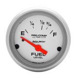 Autometer Ultra-Lite 52mm 16 OHMS Empty/158 OHMS Full Short Sweep Electronic Fuel Level Gauge thumbnail 4