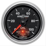 Autometer Sport-Comp II 52.4mm 0-100 PSI Oil Pressure Peak & Warn w/ Electronic Control Gauge thumbnail 1