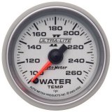 Autometer Ultra-Lite II 52mm 100-260 Deg F Full Sweep Electric Water Temperature Gauge thumbnail 2