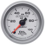 Autometer Ultra-Lite II 52mm 0-100 psi Full Sweep Electric Oil Pressure Gauge thumbnail 3