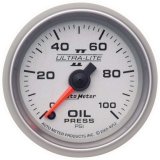 Autometer Ultra-Lite II 52mm 0-100 psi Full Sweep Electric Oil Pressure Gauge thumbnail 8