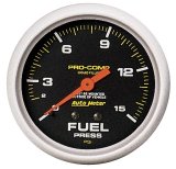 Autometer Liquid Filled Mechanical 66.7mm 0-15 PSI Fuel Pressure Gauge thumbnail 2