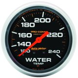 Autometer Liquid Filled Mechanical 66.7mm 120-240 deg F Water Temperature Gauge Includes 6in Tubing thumbnail 3