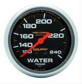 Autometer Liquid Filled Mechanical 66.7mm 120-240 deg F Water Temperature Gauge w/ 12in Tubing thumbnail 1