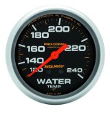 Autometer Liquid Filled Mechanical 66.7mm 120-240 deg F Water Temperature Gauge w/ 12in Tubing thumbnail 3