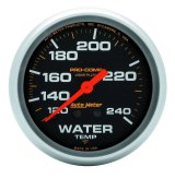 Autometer Liquid Filled Mechanical 66.7mm 120-240 deg F Water Temperature Gauge w/ 12in Tubing thumbnail 8