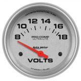 Autometer Ultra-Lite 66.7mm Short Sweep Electric 8-18 Volts Voltmeter thumbnail 1