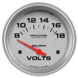 Autometer Ultra-Lite 66.7mm Short Sweep Electric 8-18 Volts Voltmeter thumbnail 4