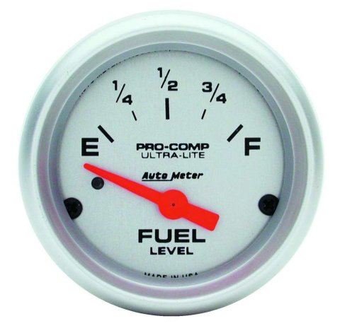 Autometer Ultra-Lite 52mm 0 OHMS Empty/90 OHMS Full Short Sweep Electronic Fuel Level Gauge thumbnail 8