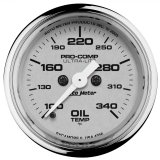 Autometer Ultra-Lite 52mm 100-340 degree F Full Sweep Electronic Oil Temperature Gauge thumbnail 2