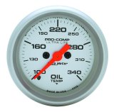 Autometer Ultra-Lite 52mm 100-340 degree F Full Sweep Electronic Oil Temperature Gauge thumbnail 6