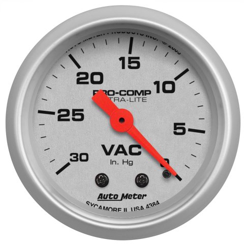 Autometer Ultra-Lite 52mm Mechanical Vacuum Gauge 30INHG thumbnail 1