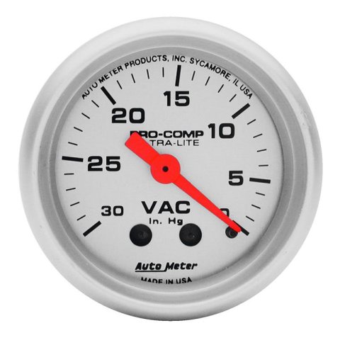 Autometer Ultra-Lite 52mm Mechanical Vacuum Gauge 30INHG thumbnail 4