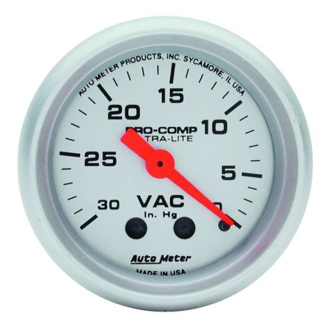 Autometer Ultra-Lite 52mm Mechanical Vacuum Gauge 30INHG thumbnail 8