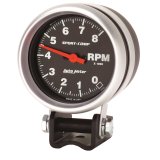 Autometer Standard 2-5/8in 8,000 RPM Pedestal Mount Tachometer Sport Comp thumbnail 7