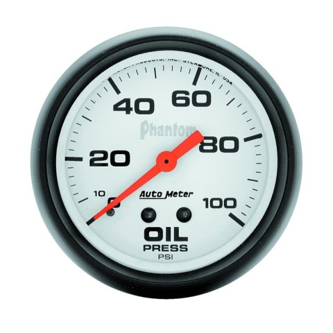 Autometer Phantom 66.7mm 0-100 PSI Mechanical Oil Pressure Gauge thumbnail 3