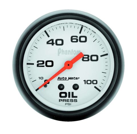 Autometer Phantom 66.7mm 0-100 PSI Mechanical Oil Pressure Gauge thumbnail 8