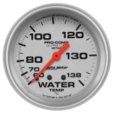 Autometer Ultra-Lite 66.7mm Mechanical 60-140 Degree C Water Temperature Gauge w/ 6in Tubing thumbnail 1
