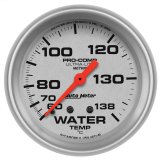 Autometer Ultra-Lite 66.7mm Mechanical 60-140 Degree C Water Temperature Gauge w/ 6in Tubing thumbnail 3