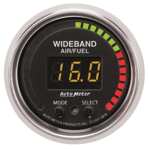 Autometer GS 52mm AFR or LAMBDA Digital Wideband Air/Fuel Ratio PRO Wideband A/F Kit thumbnail 4