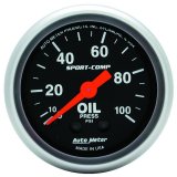 Autometer Sport Comp 52mm Mechanical 0-100 PSI Oil Pressure Gauge thumbnail 2