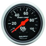 Autometer Sport Comp 52mm Mechanical 0-100 PSI Oil Pressure Gauge thumbnail 3