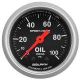 Autometer Sport Comp 52mm Mechanical 0-100 PSI Oil Pressure Gauge thumbnail 4