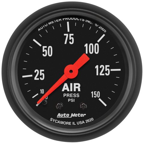 Autometer Z Series 52mm 0-150 PSI Mechanical Air Pressure Gauge thumbnail 1