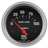 Autometer Sport-Comp 66.7mm 0-100 PSI Short Sweep Electronic Oil Pressure Gauge thumbnail 1