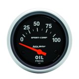 Autometer Sport-Comp 66.7mm 0-100 PSI Short Sweep Electronic Oil Pressure Gauge thumbnail 3