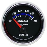 Autometer Cobalt 52mm 8-18 Volts Short Sweep Electric Voltmeter Gauge thumbnail 1