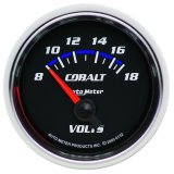 Autometer Cobalt 52mm 8-18 Volts Short Sweep Electric Voltmeter Gauge thumbnail 3