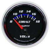 Autometer Cobalt 52mm 8-18 Volts Short Sweep Electric Voltmeter Gauge thumbnail 8