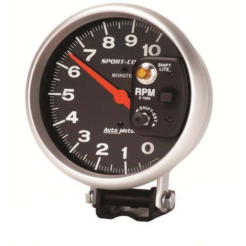 Autometer Sport-Comp 5 inch 10,000 RPM Pedestal Mount Tachometer (Shift-Lite on Control Shield) thumbnail 3