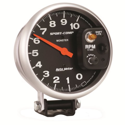 Autometer Sport-Comp 5 inch 10,000 RPM Pedestal Mount Tachometer (Shift-Lite on Control Shield) thumbnail 8