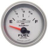 Autometer Ultra-Lite II 52mm 240-33 OHMS Short Sweep Electronic Fuel Level Gauge thumbnail 3